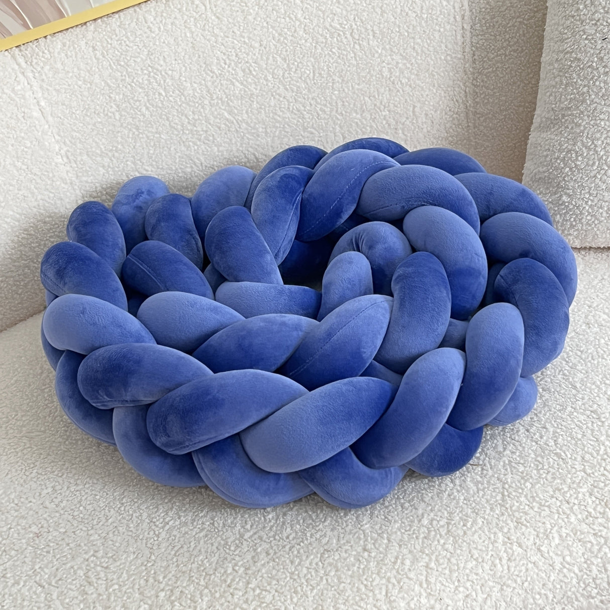 Braided Floor Cushion Chunky Knit Design in Cream - Product detail 20