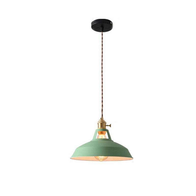 Industrial Pendant Light Black Metal Dome Shade - Product detail 25