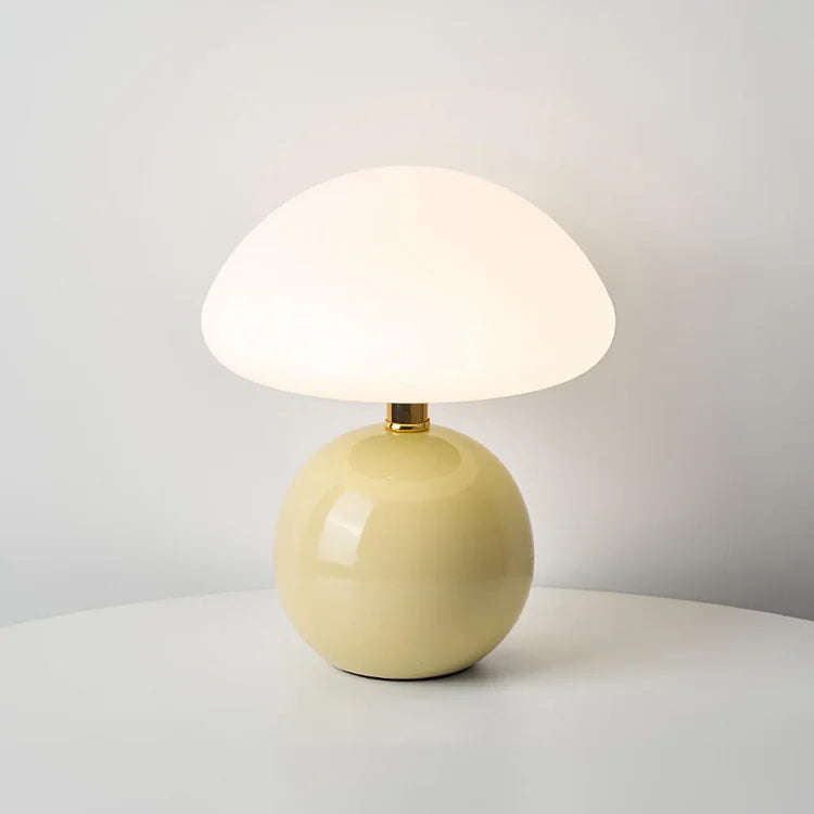 Modern Mushroom Table Lamp White Ceramic Globe Base - Product detail 13