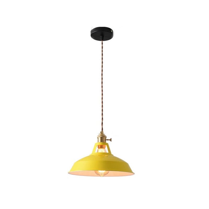 Industrial Pendant Light Black Metal Dome Shade - Product detail 29