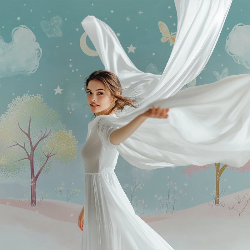 Magical Tree Mural creating dreamy atmosphere in children's reading nook