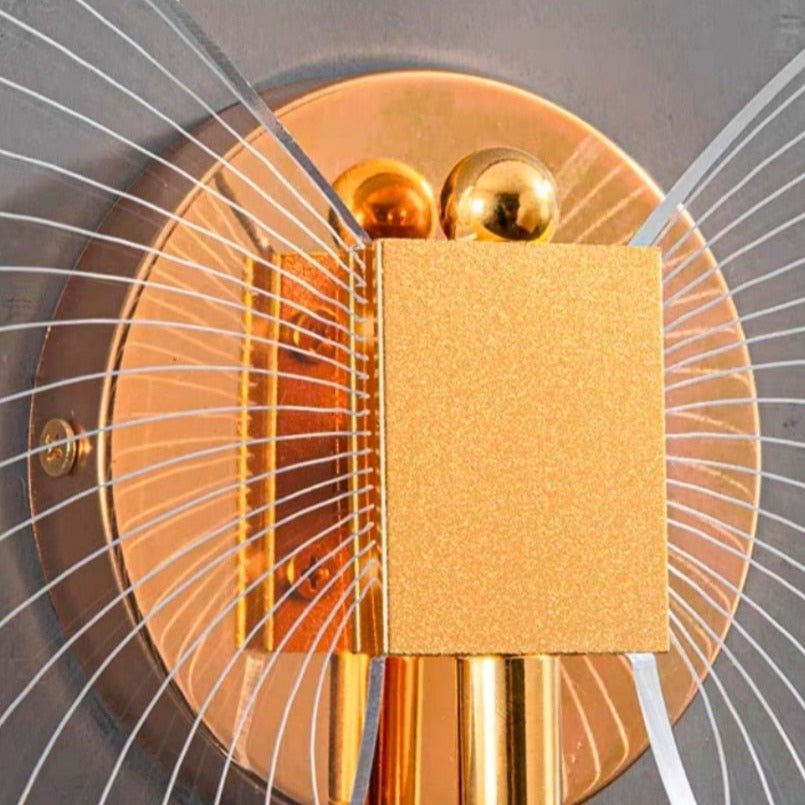 Butterfly Wall Light Acrylic Wings Gold Frame - Product detail 6