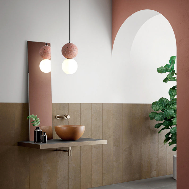 Modern Pendant Light Terrazzo Globe Glass Shade - Product detail 13