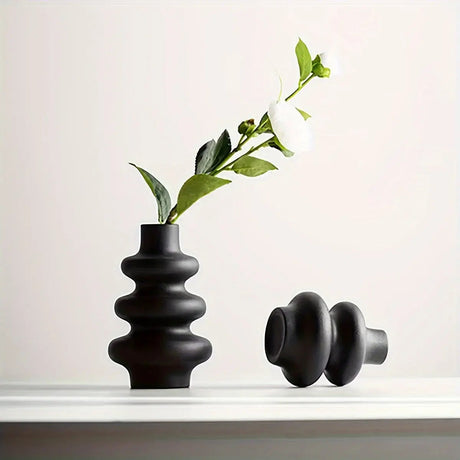 Spiral Ceramic Vase  Sculptural Wave Design - Product detail 4