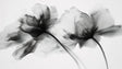 Black and white floral wallpaper creating dramatic impact in a modern living room with minimalist furniture