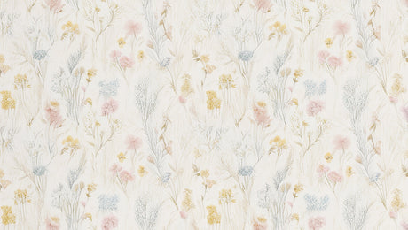 Design file of hand-drawn pastel wildflowers pattern on cream background