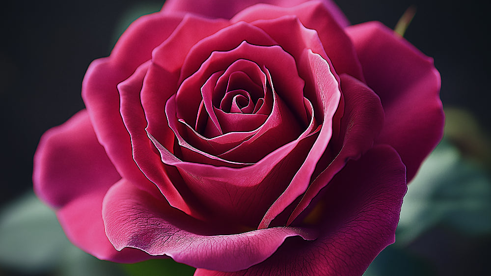 Dramatic red rose macro photography design file showing intricate petal details and rich burgundy tones