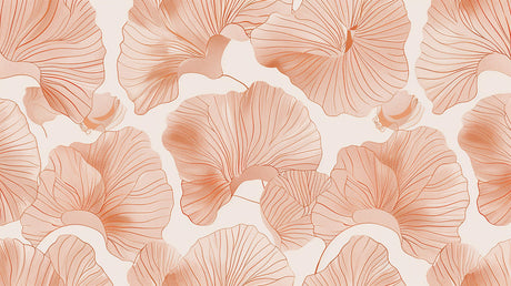 Large scale terracotta petal wallpaper design file showing detailed pattern and texture