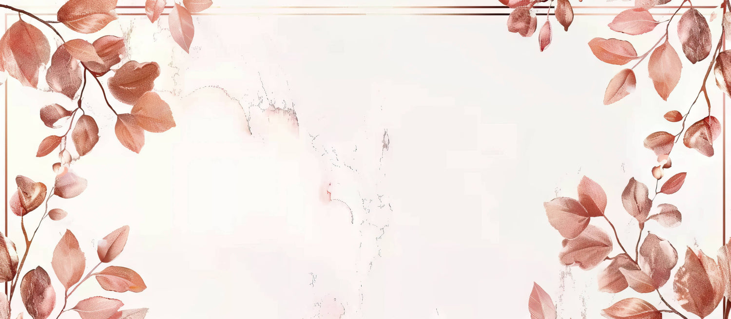 Modern terracotta and white floral wallpaper design file showing delicate botanical pattern