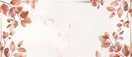 Modern terracotta and white floral wallpaper design file showing delicate botanical pattern