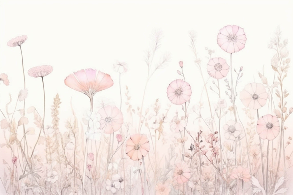Watercolor Poppy design file showing detailed floral pattern and soft pink color palette