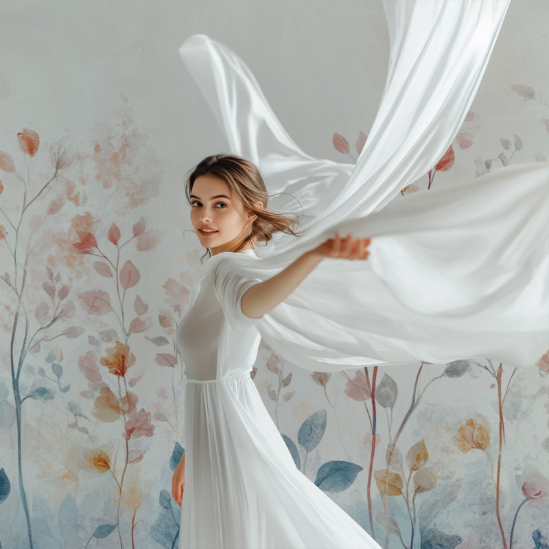 Spring Garden Wallpaper bringing fresh look to master bedroom with pink accents