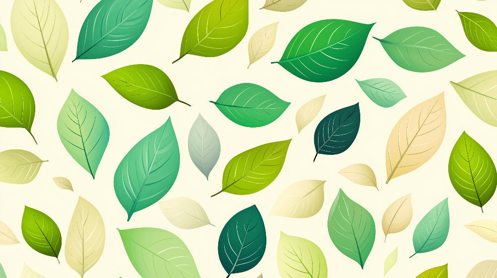 Botanical leaf wallpaper design file showing detailed green foliage pattern