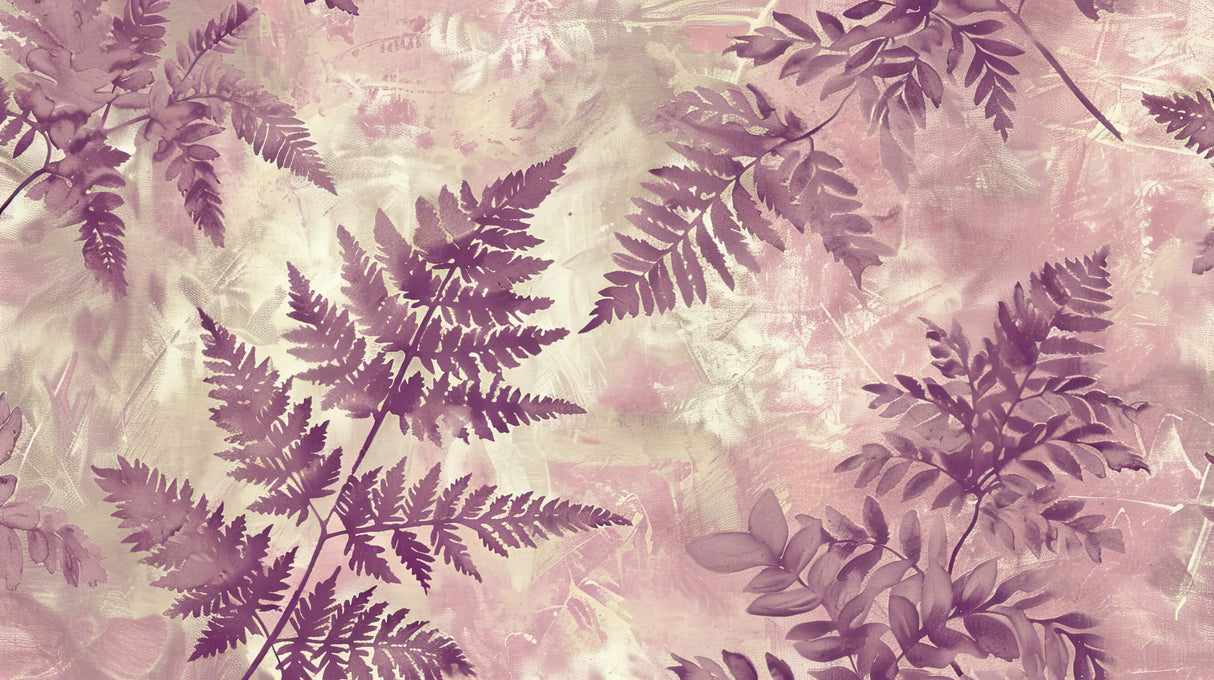 Purple Fern Watercolor design file showing detailed botanical pattern and rich color palette