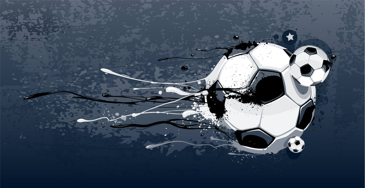 Football graffiti wallpaper design file showing detailed pattern and spray paint effect