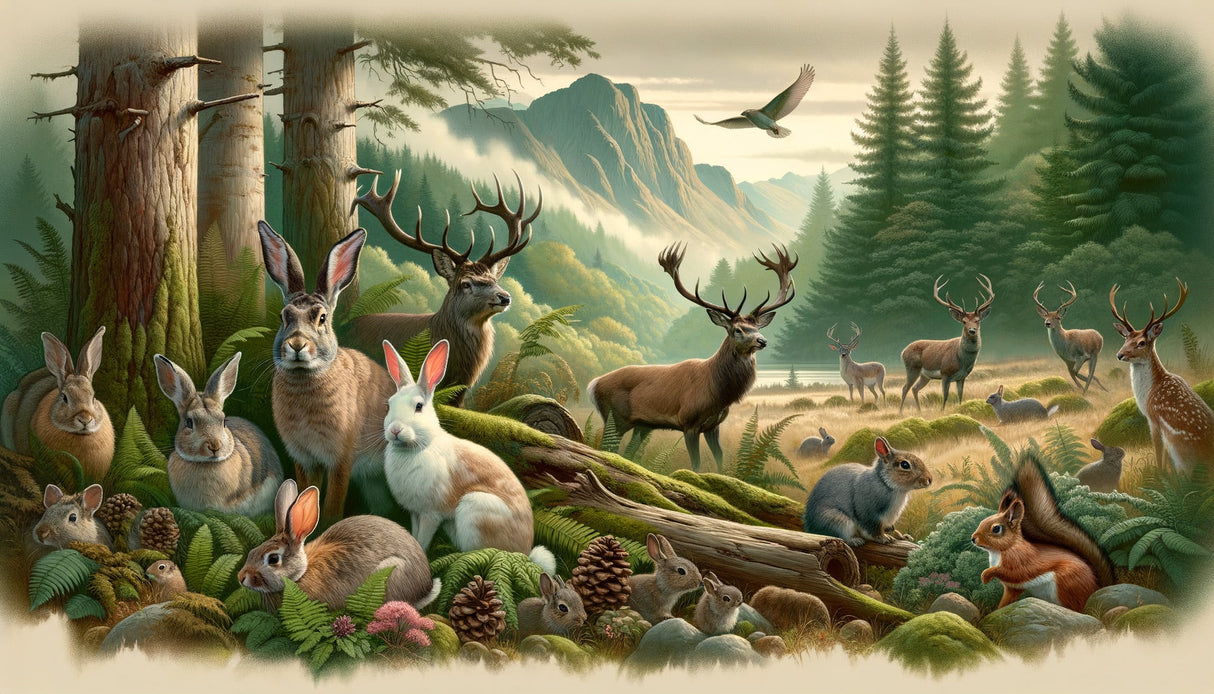Mountain wildlife wallpaper bringing nature to kids bedroom with forest animals