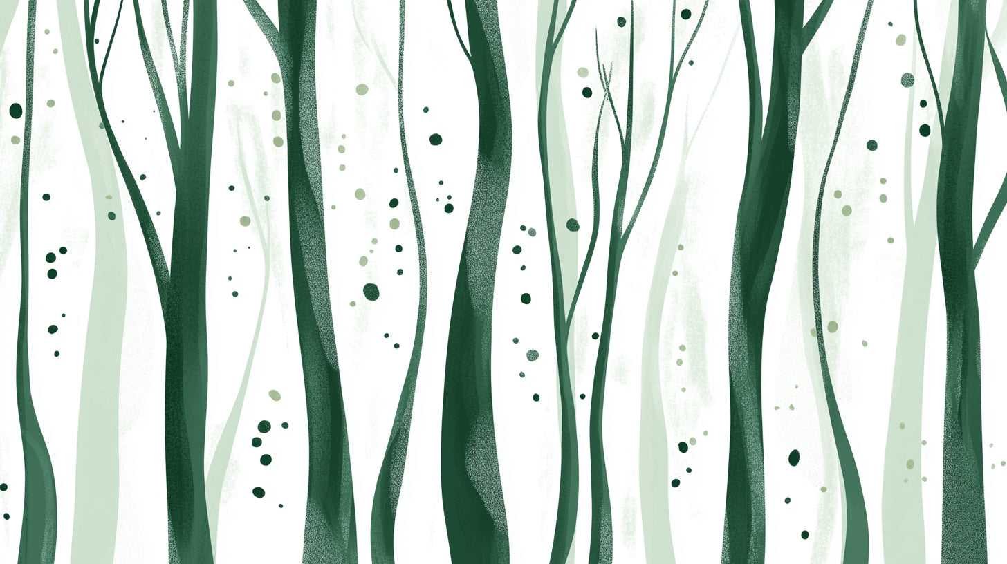Modern green tree design file showing pattern detail and dots texture