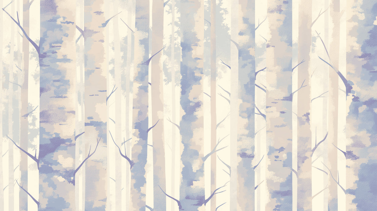 Birch Tree Wallpaper making a bedroom feel peaceful and bright