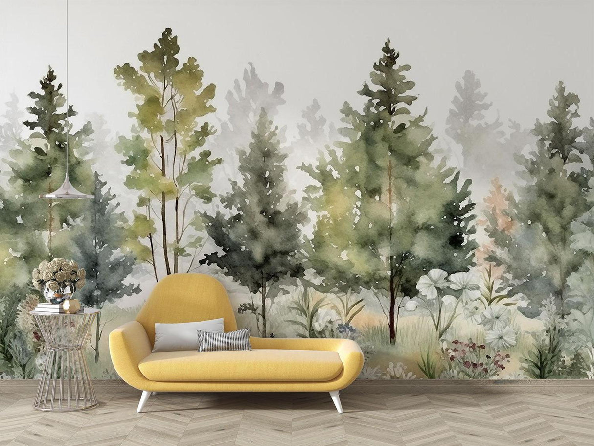 Forest Wallpaper creating a serene meditation space