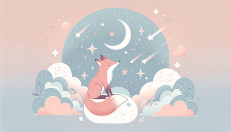 Fox Mural Wallpaper design file showing detailed starry night pattern with sleeping fox
