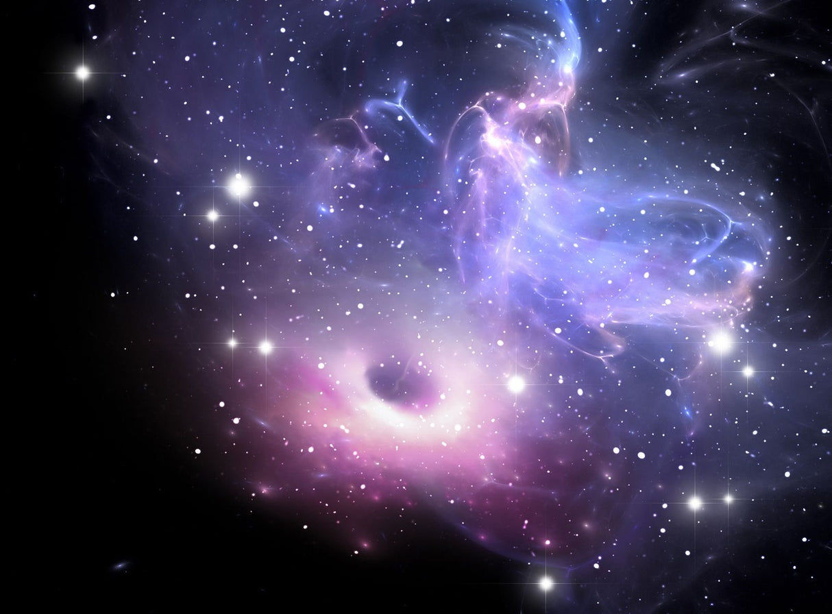 Purple galaxy wallpaper design file showing detailed nebula pattern and star clusters