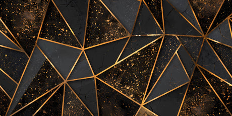 Geometric black and gold cube design file showing intricate pattern details