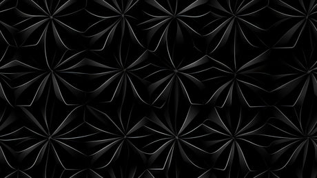 Design file of black geometric 3D floral pattern showing intricate details and depth effects
