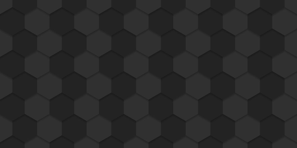 Black honeycomb geometric pattern design file showing detailed 3D effect and texture