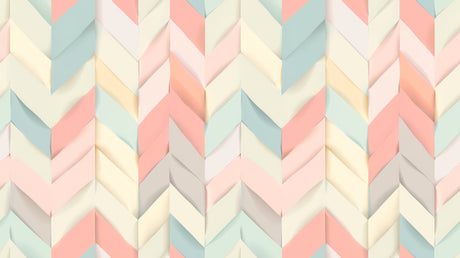 Design file showing the detailed 3D chevron pattern in soft pastel colors