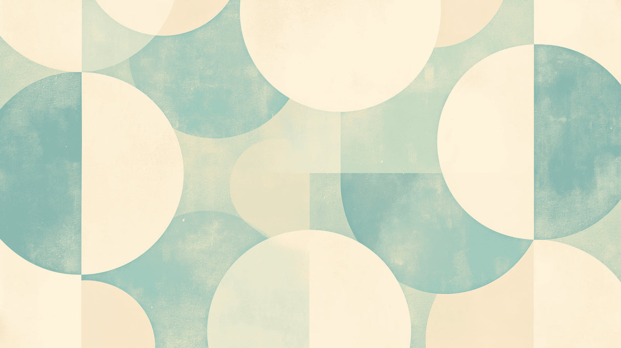 Art Deco geometric circle pattern design file showing pastel blue and cream tones