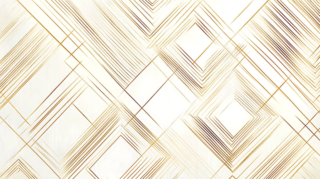 Design file of gold geometric Art Deco pattern showing precise line work and metallic details