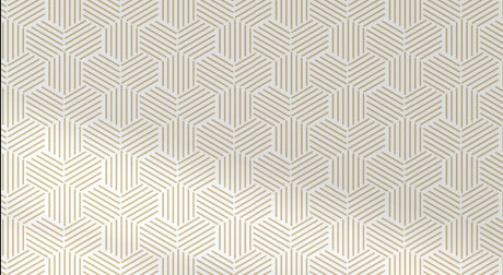 Design file of art deco geometric pattern showing intricate gold lines and cubic shapes