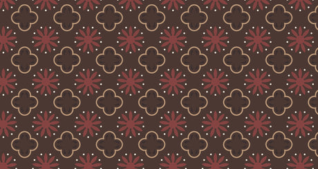 Art Deco geometric wallpaper design file showing quatrefoil and floral pattern detail