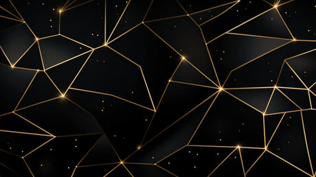 Geometric black and gold wallpaper design file showing intricate pattern details