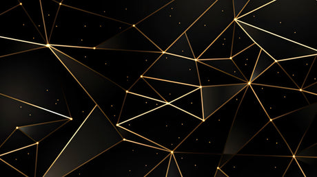 Geometric black and gold constellation design file showing intricate pattern detail