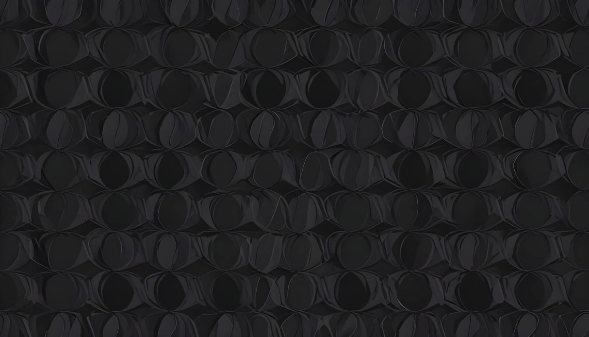 Black geometric relief pattern wallpaper design file showing detailed texture and depth
