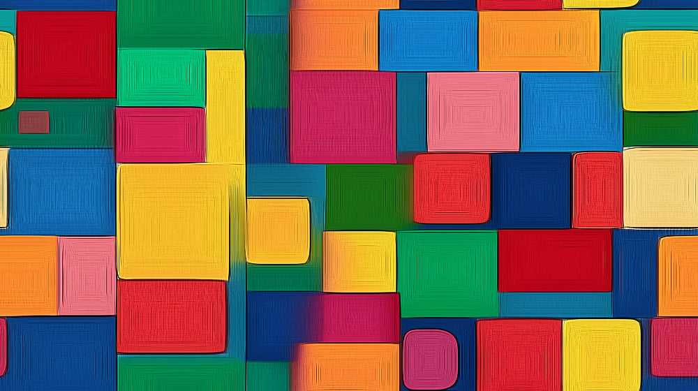 Geometric 3D Square Pattern Wallpaper design file showing colorful cubic arrangement