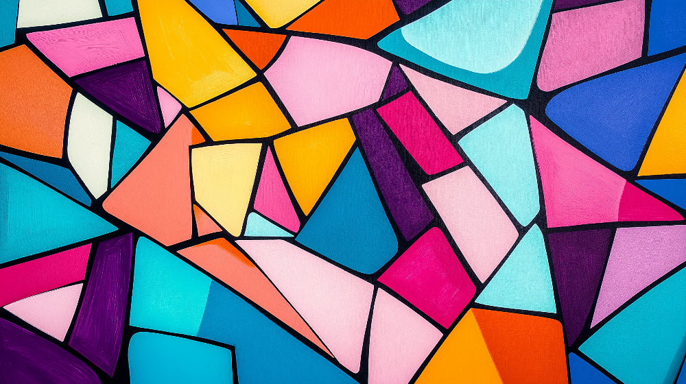 Colorful geometric mosaic wallpaper design file showing vibrant pattern and shapes
