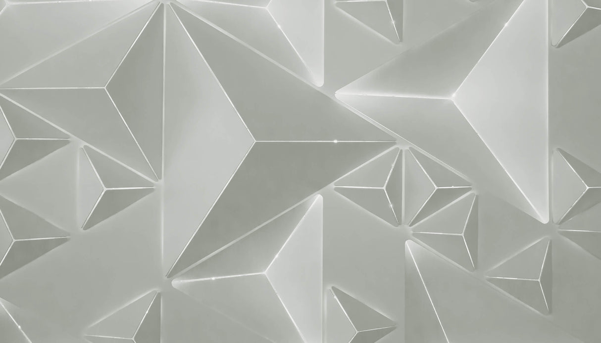Modern 3D geometric pattern design file showing detailed grey shapes and clean lines