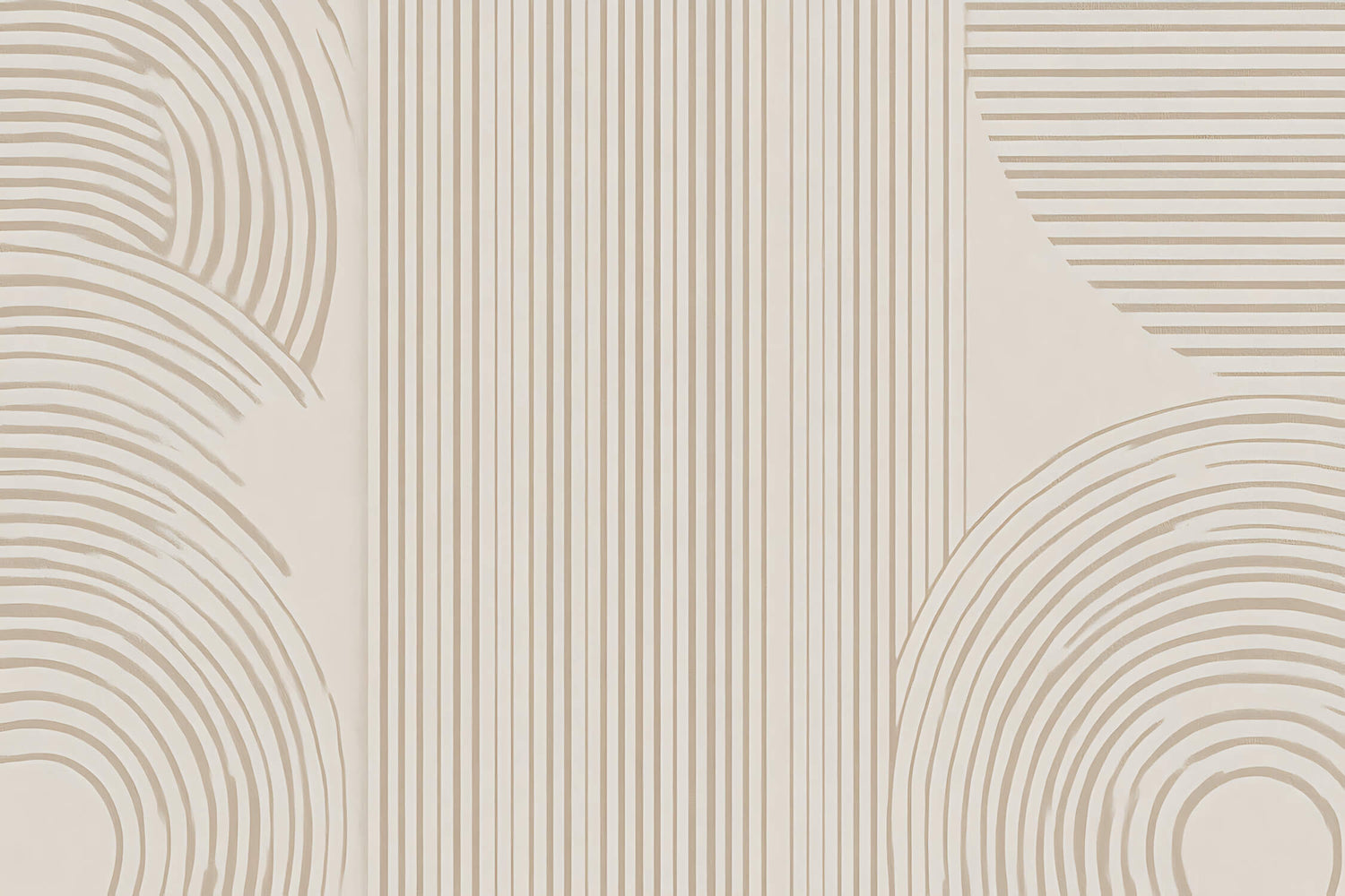 Design file showing modern beige geometric pattern with curved and straight lines