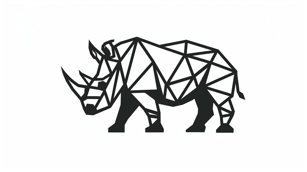 Geometric Rhino Wallpaper design file showing clean black lines and modern angular shapes