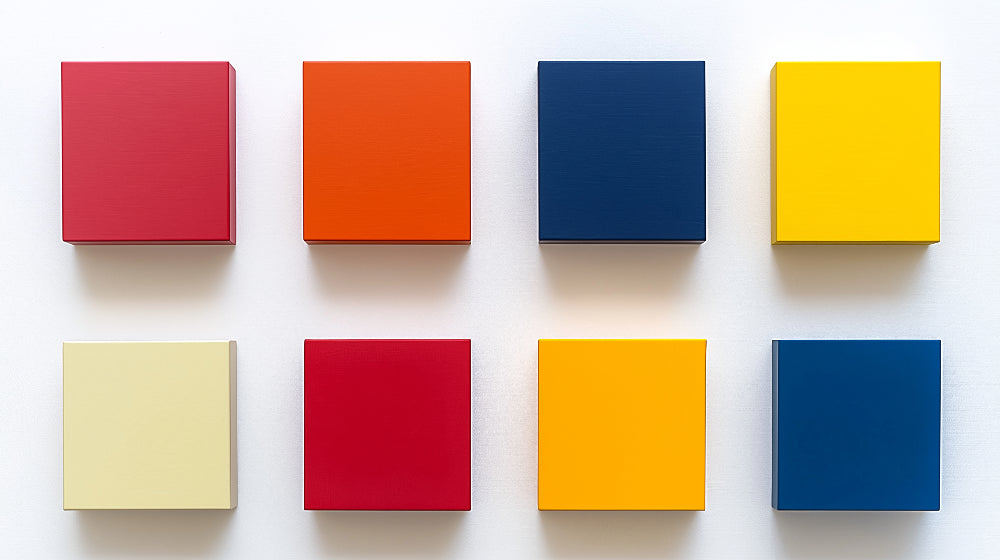 Geometric squares pattern design file showing vibrant color blocks on white background