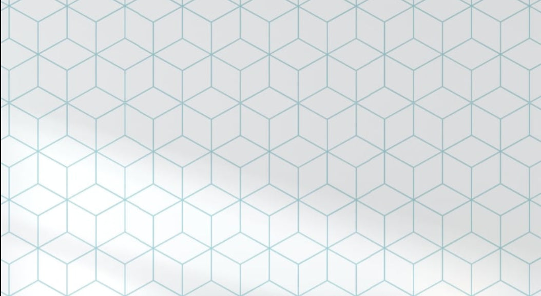 Design file of blue geometric cube pattern wallpaper showing precise line work and pattern details
