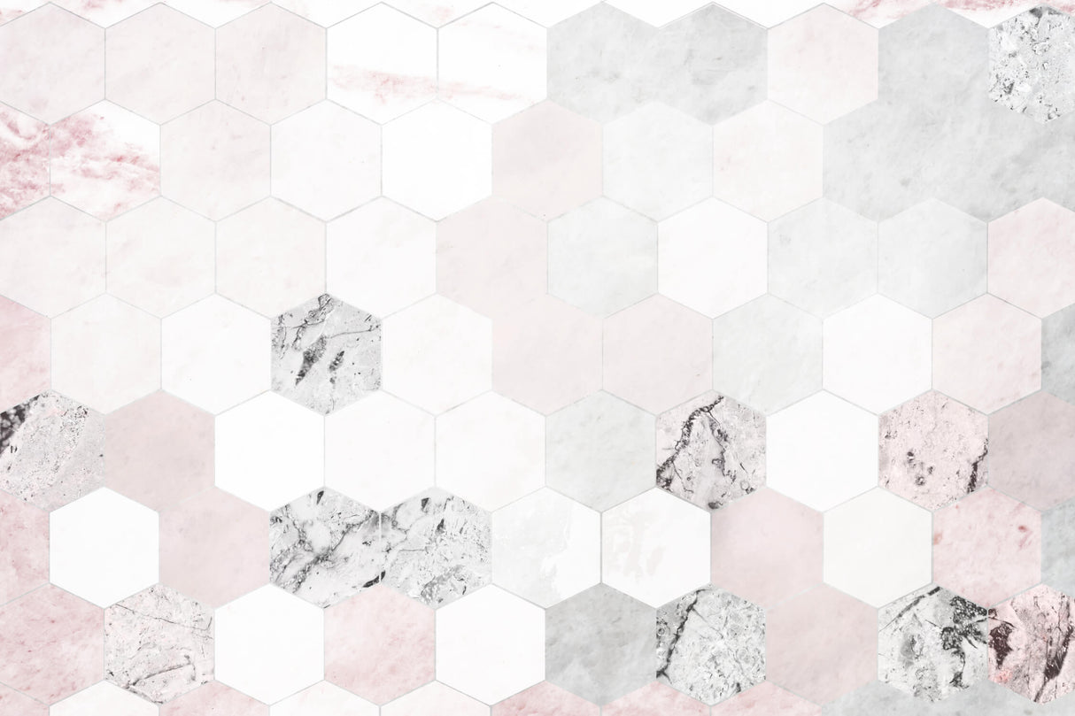Modern Hexagon Wallpaper design file showing detailed marble texture and pattern