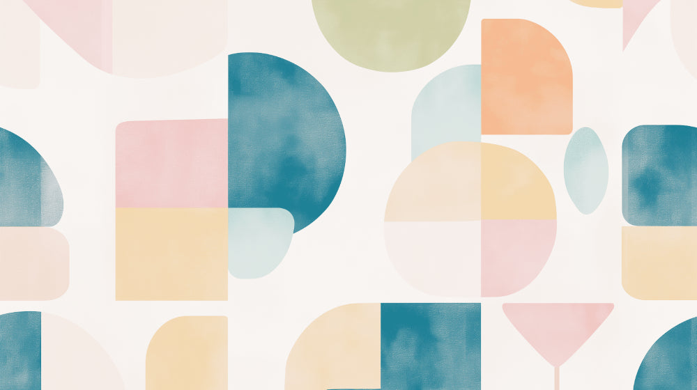 Geometric pastel wallpaper design file showing detailed pattern of circles and curved shapes