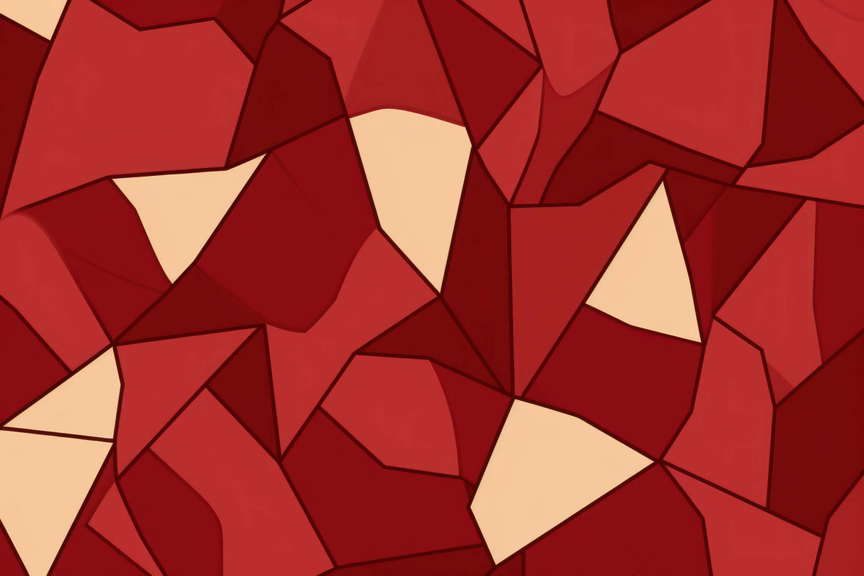Design file showing detailed red and beige geometric pattern with precise angular shapes