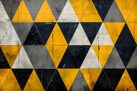 Geometric triangle pattern design file showing detailed yellow and black arrangement