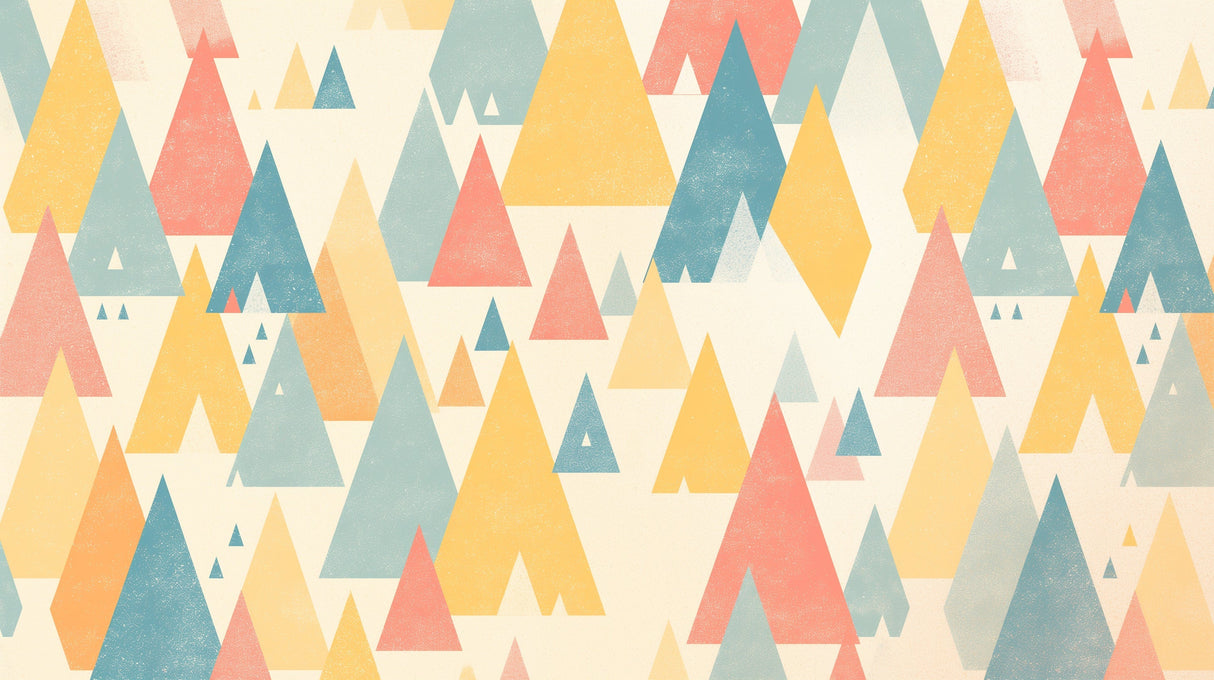 Geometric mountain pattern design file with pastel triangles forming abstract peaks