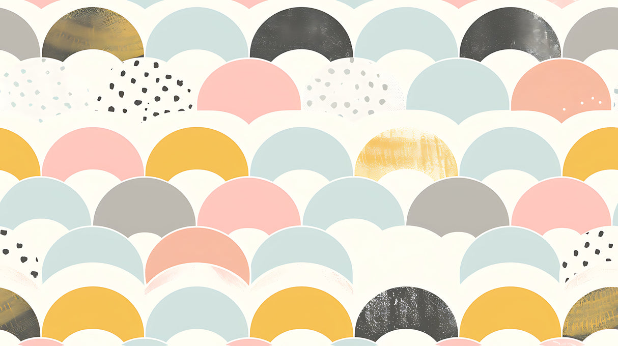 Geometric pattern wallpaper design file showing delicate pastel shapes and Nordic inspiration