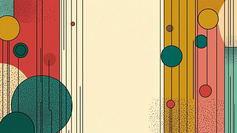 Geometric wallpaper design file showing retro circle pattern with dynamic lines